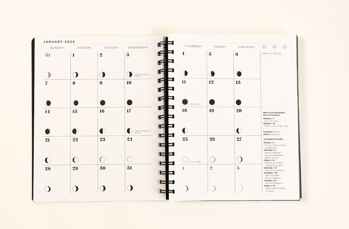 2024 Many Moons Lunar Planner