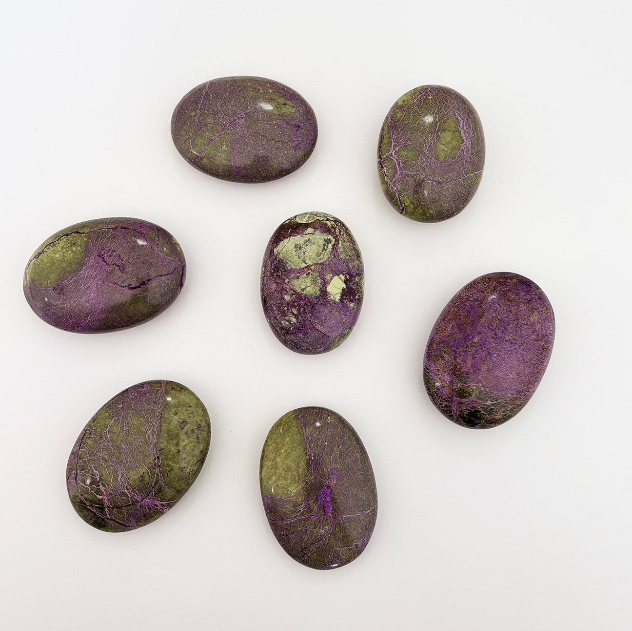 Serpentine and Stichtite Cabochon for Intuition and Emotional Alchemy