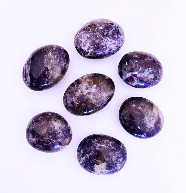 Anxiety Slayer: Lepidolite Palm Stone for Peace, Calm, and Balance
