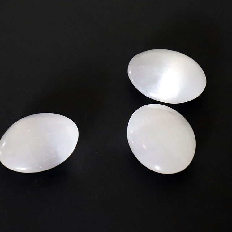 Selenite Palm Stone For Clearing & Connection