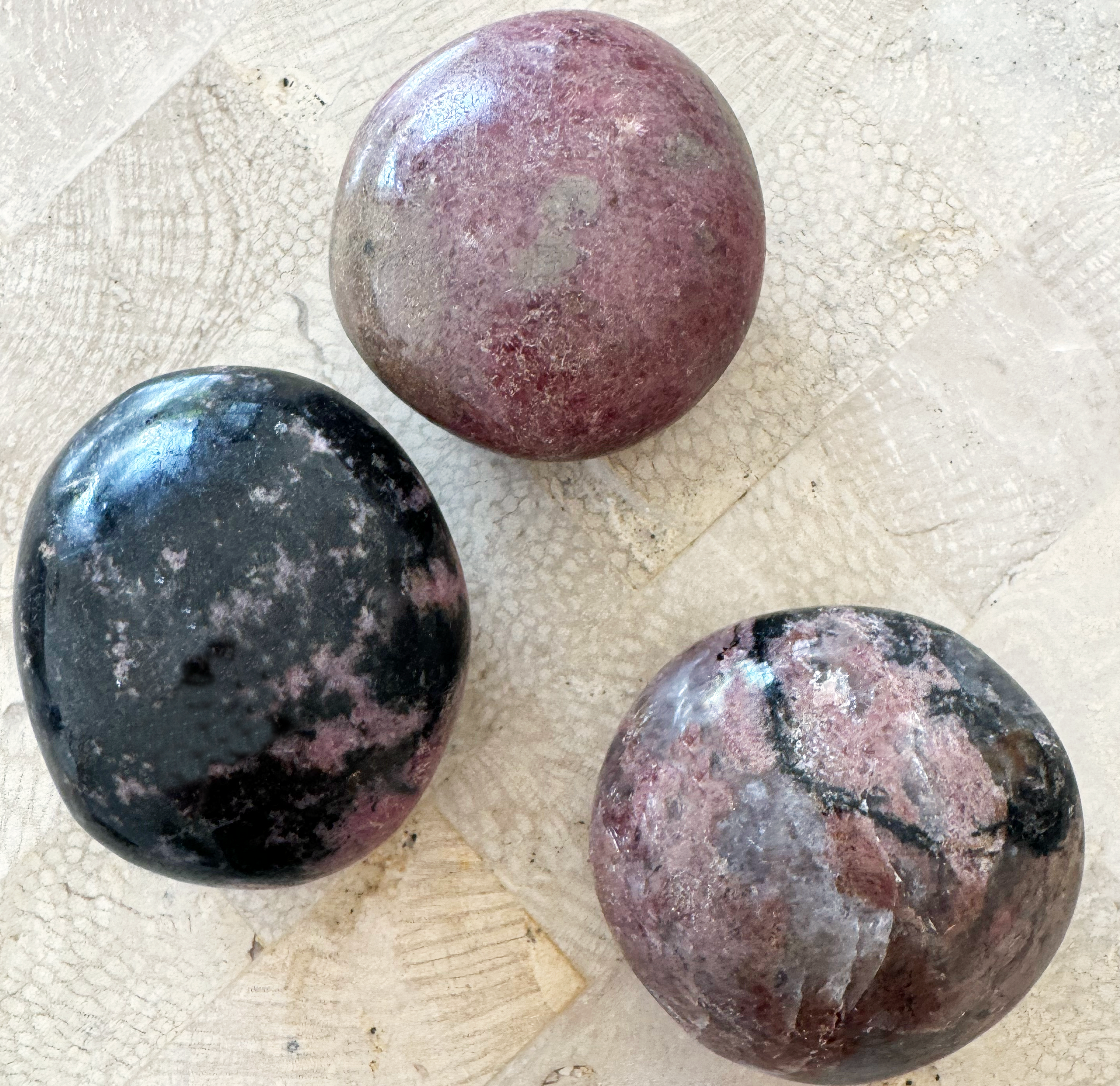 Rhodonite Palm Stone for Healing Insecurities & Lifting Beyond Self Limited Beliefs