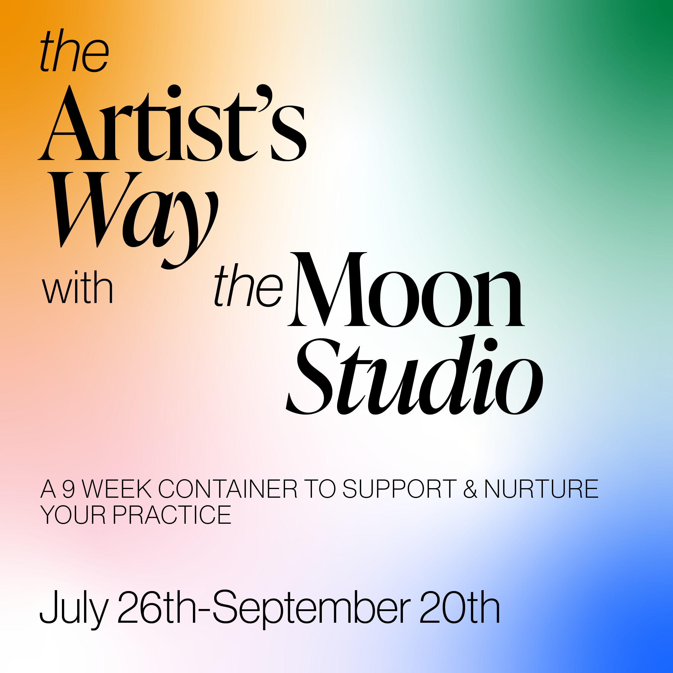 The Artist's Way with The Moon Studio