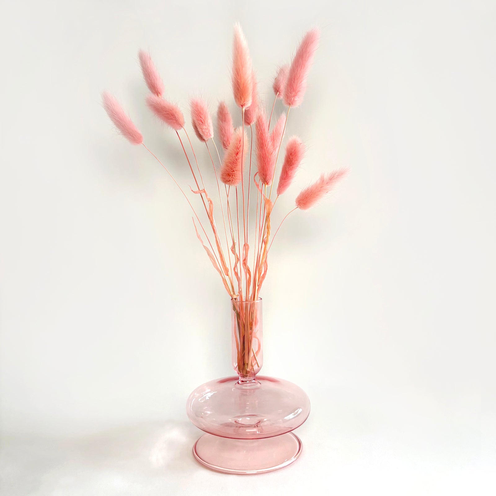 The Love Letter: Pink Glass Candleholder