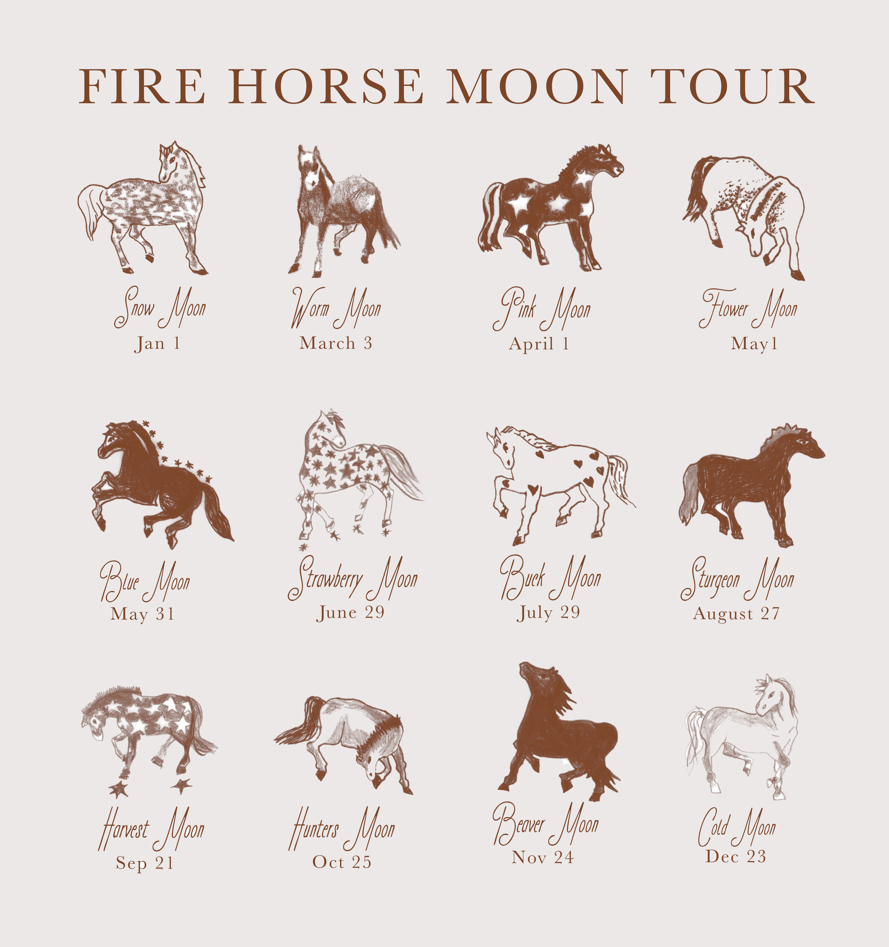 Fire Horse Moon Tour Long Sleeve Tee