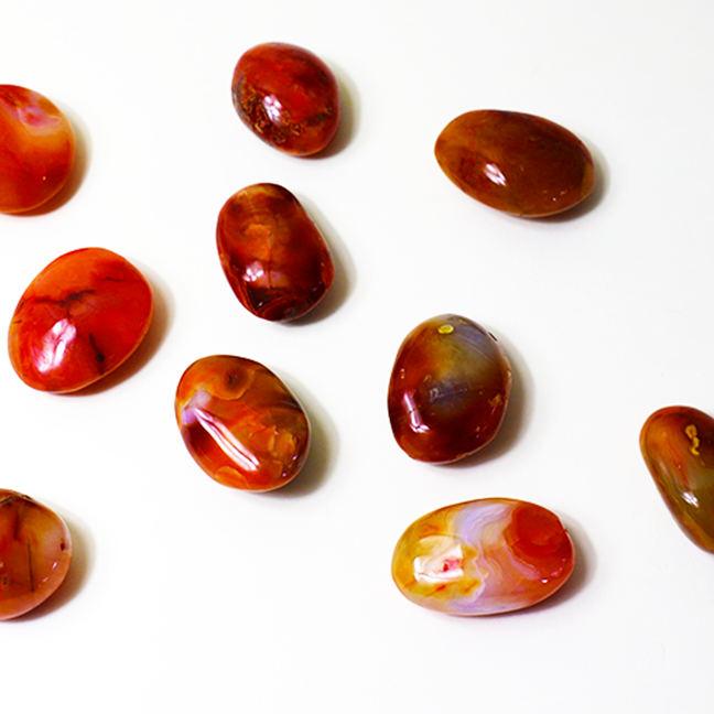 Carnelian Palm Stone For Creativity & Vitality