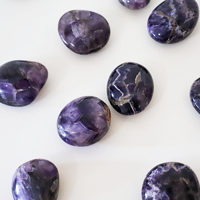 Amethyst Palm Stone For Psychic Protection & Clarity
