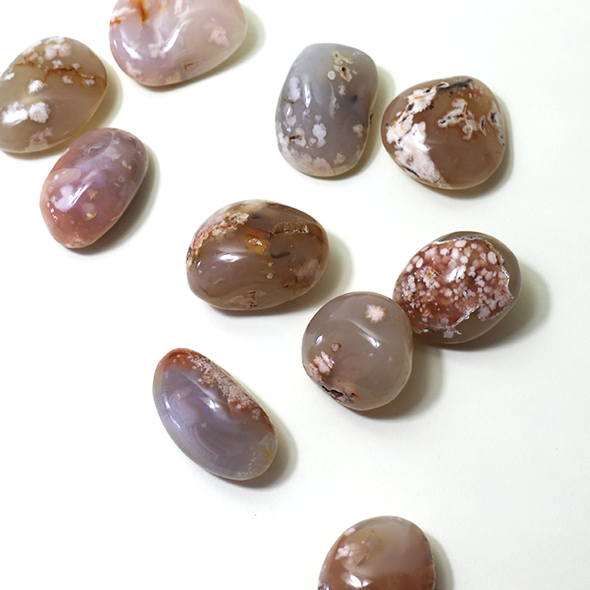 Flower Agate Palm Stone For Inner Child Healing